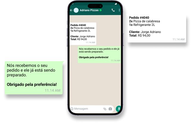 Receba pedidos